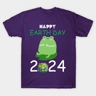 happy earth day 2024 gift april 22 Cute Teacher  Lover Rainbow T-Shirt